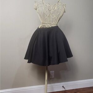 Black Mini Skater Skirt for Cocktail Events